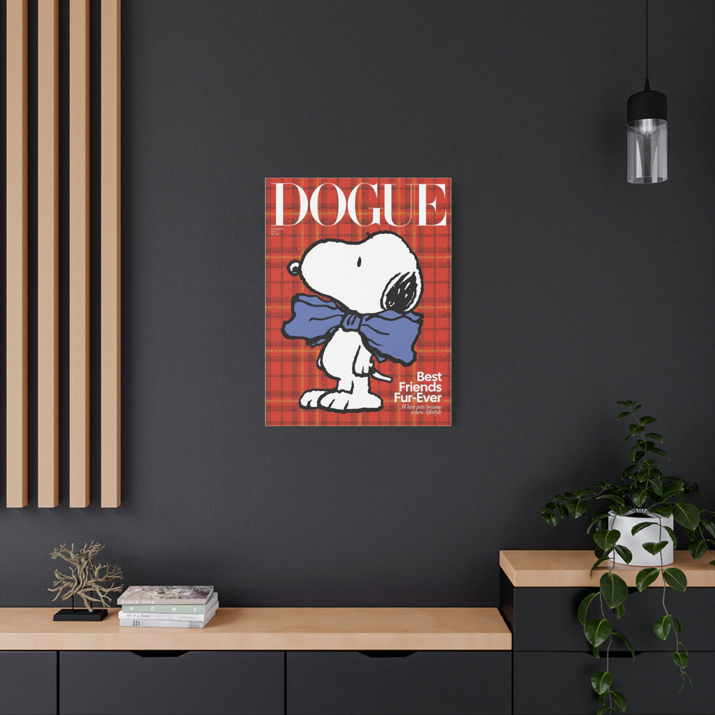 Snoopy Dogue Plaid Canvas