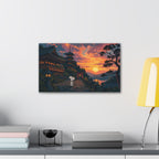 Snoopy at Japanese Temple Canvas