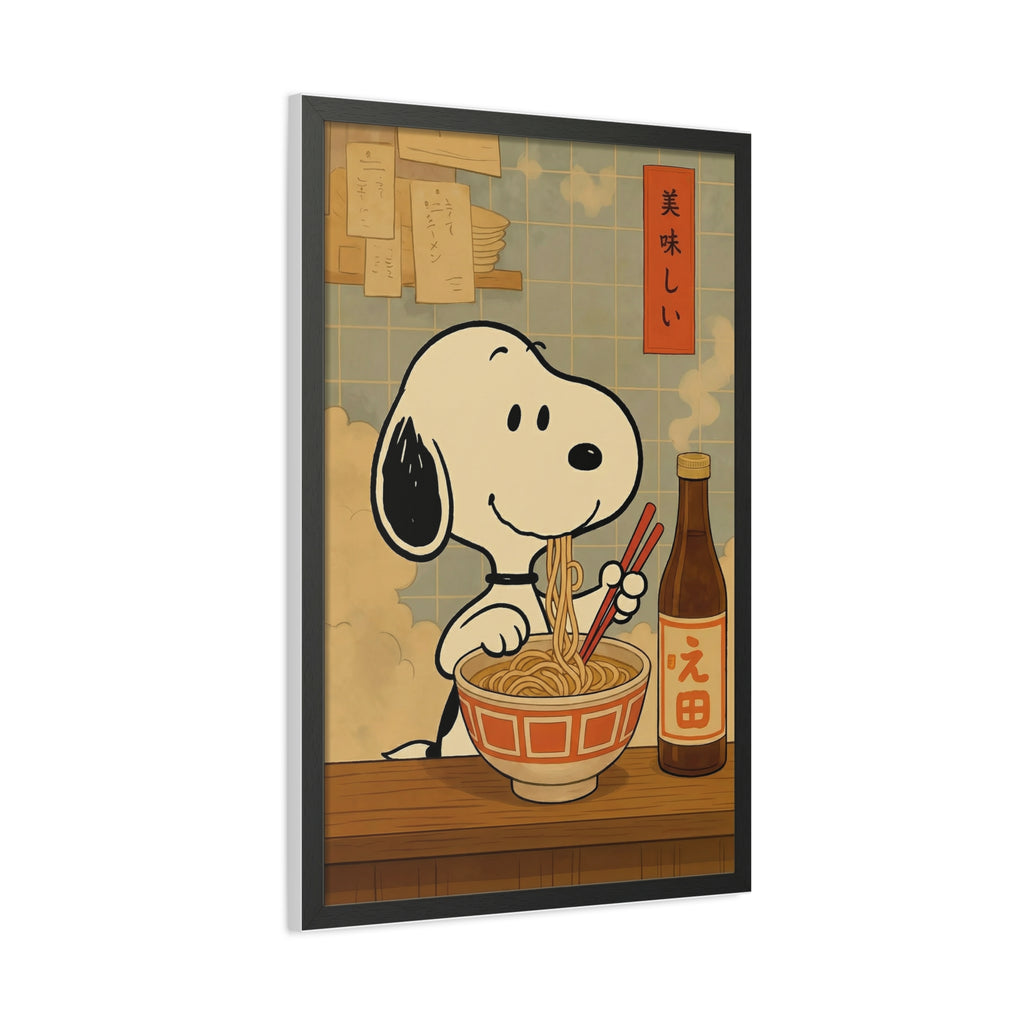 Snoopy Eating Ramen Canvas