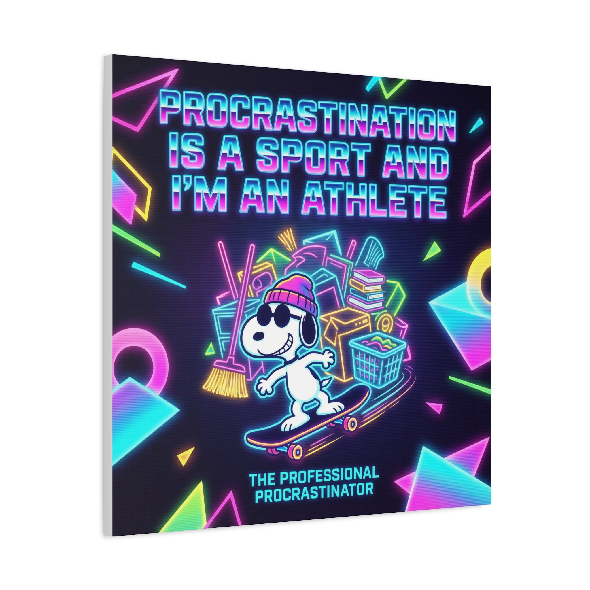 Procrastination Sport Snoopy Canvas