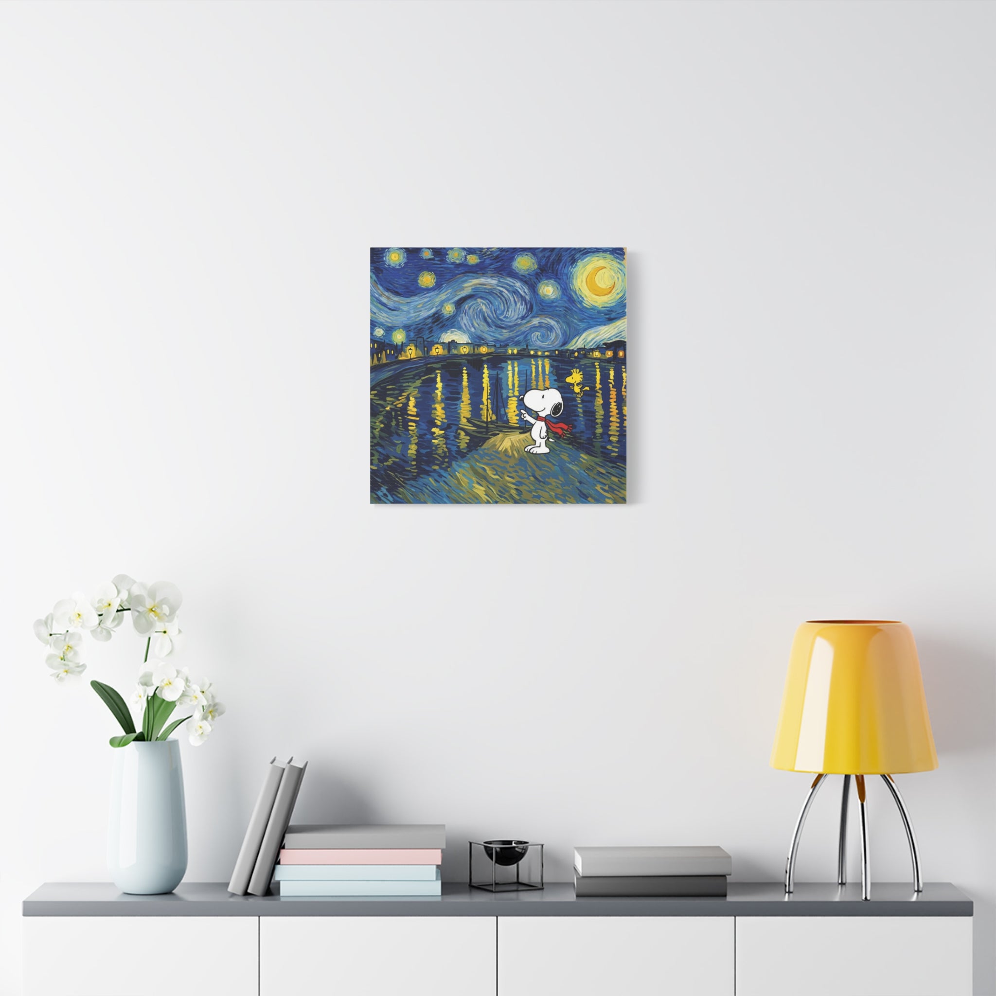 Starry Night Snoopy Canvas