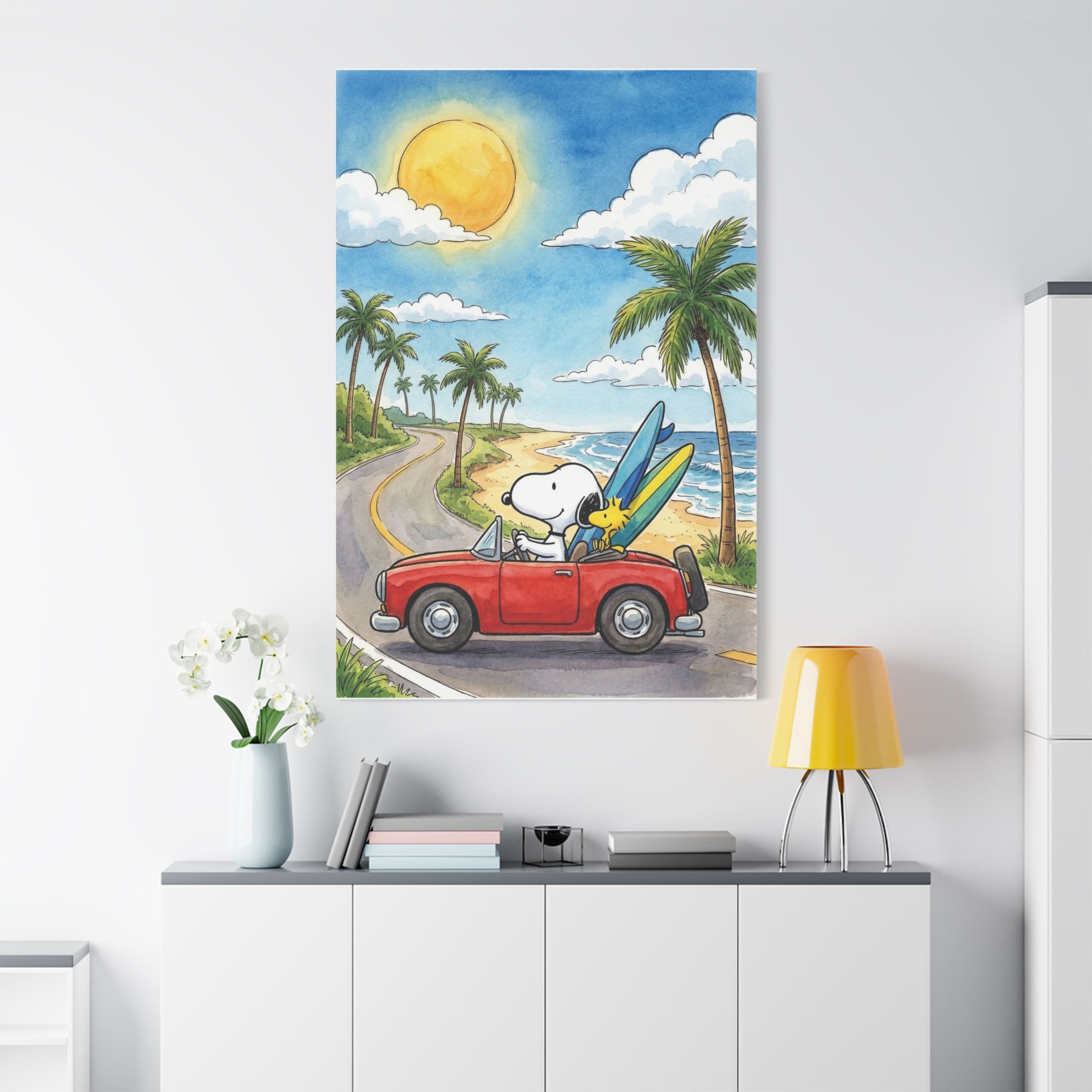 Surf Dog Road Trip Canvas