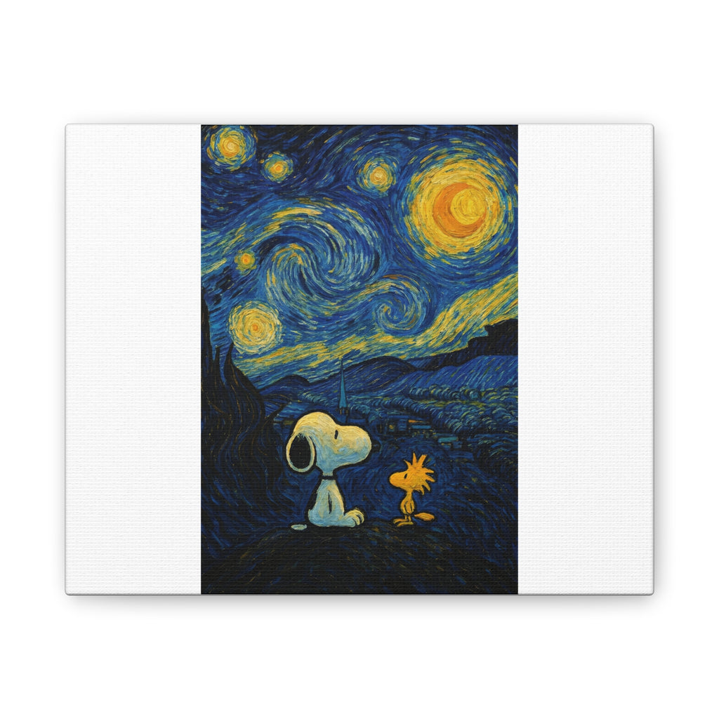 Snoopy Paris Autumn Canvas