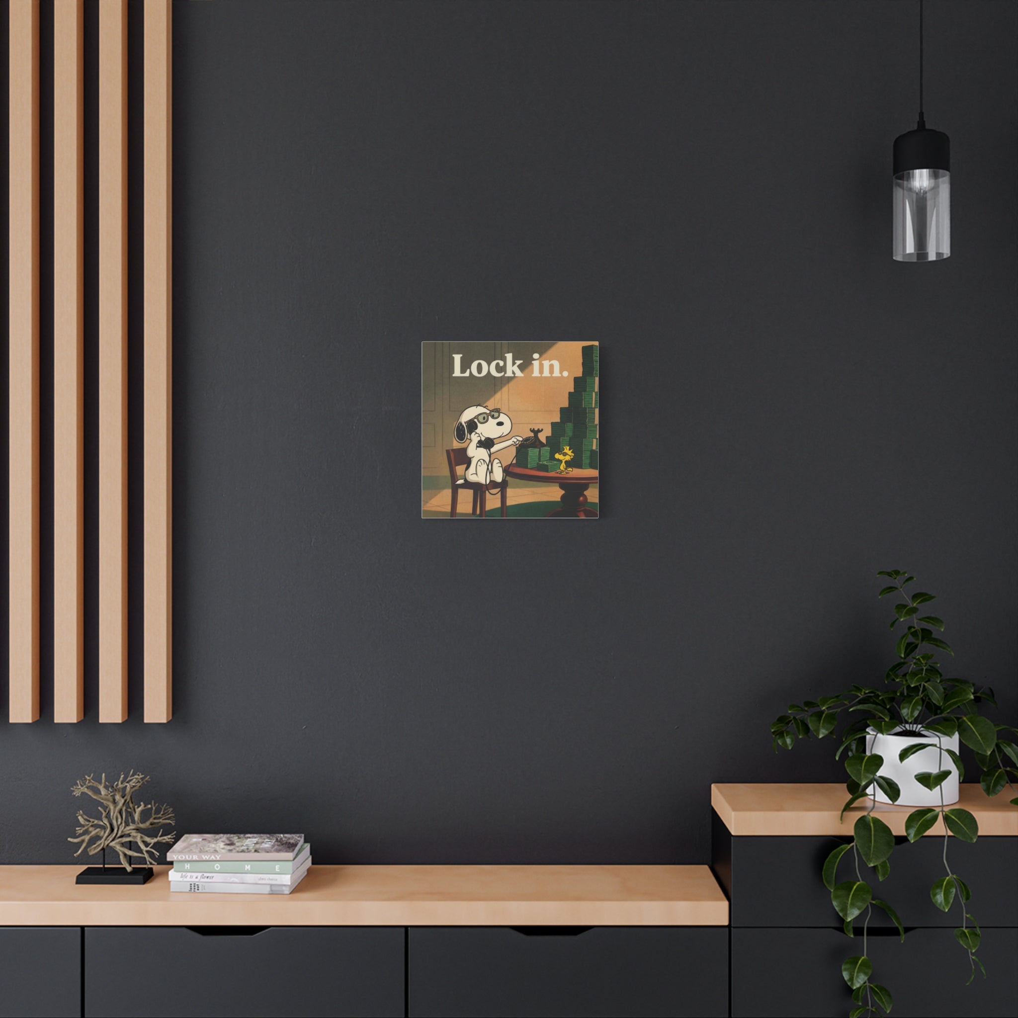 Lock In Snoopy Canvas