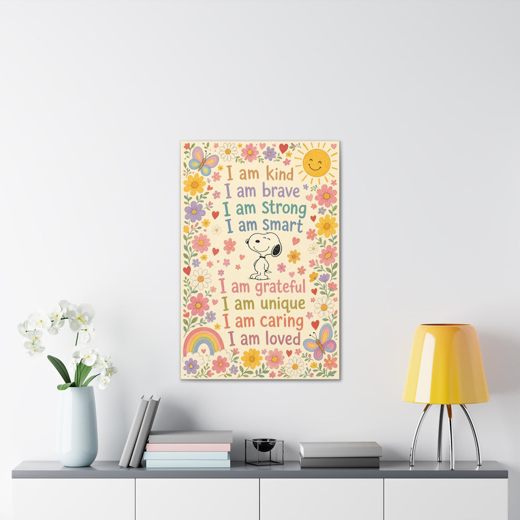 Snoopy Positive Affirmations Canvas