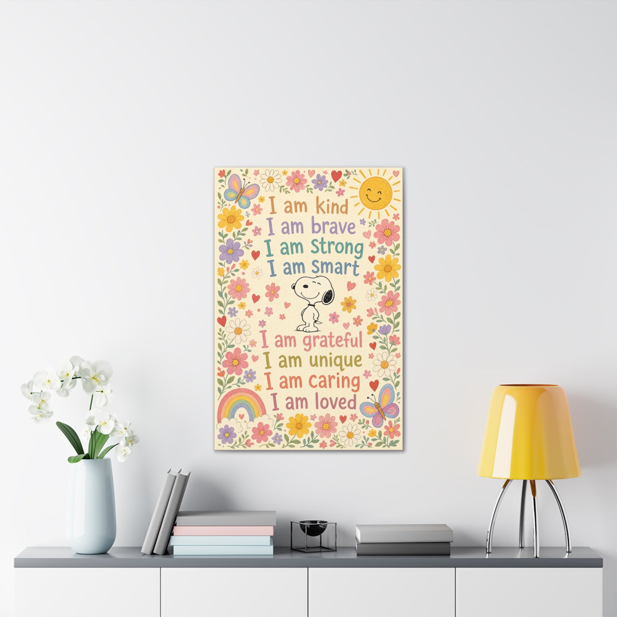 Snoopy Positive Affirmations Canvas