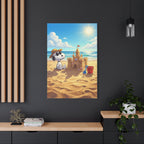 Snoopy At Beach Canvas