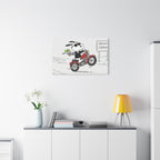 Biker Dog Matte Canvas