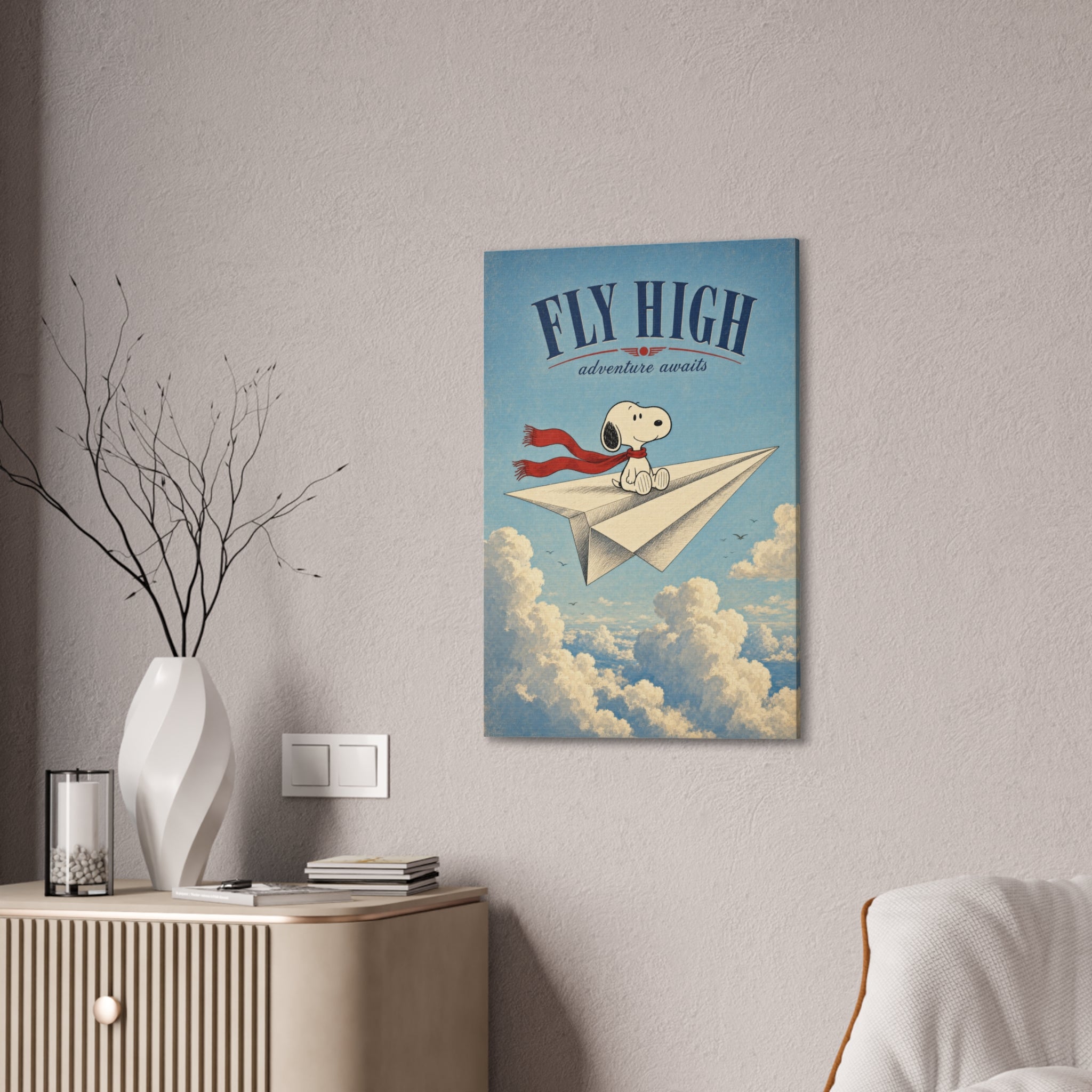 Snoopy Fly High Canvas