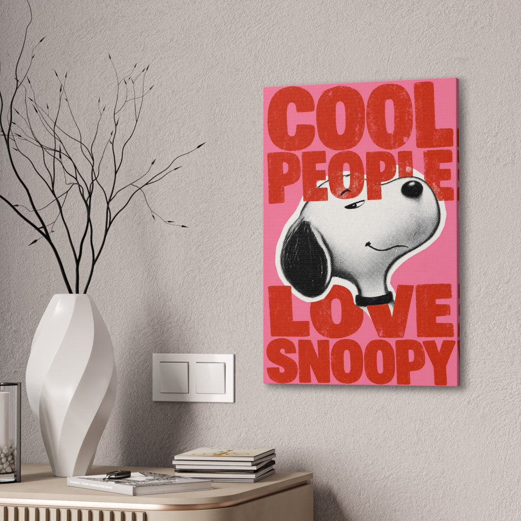 Cool People Love Snoopy Canvas