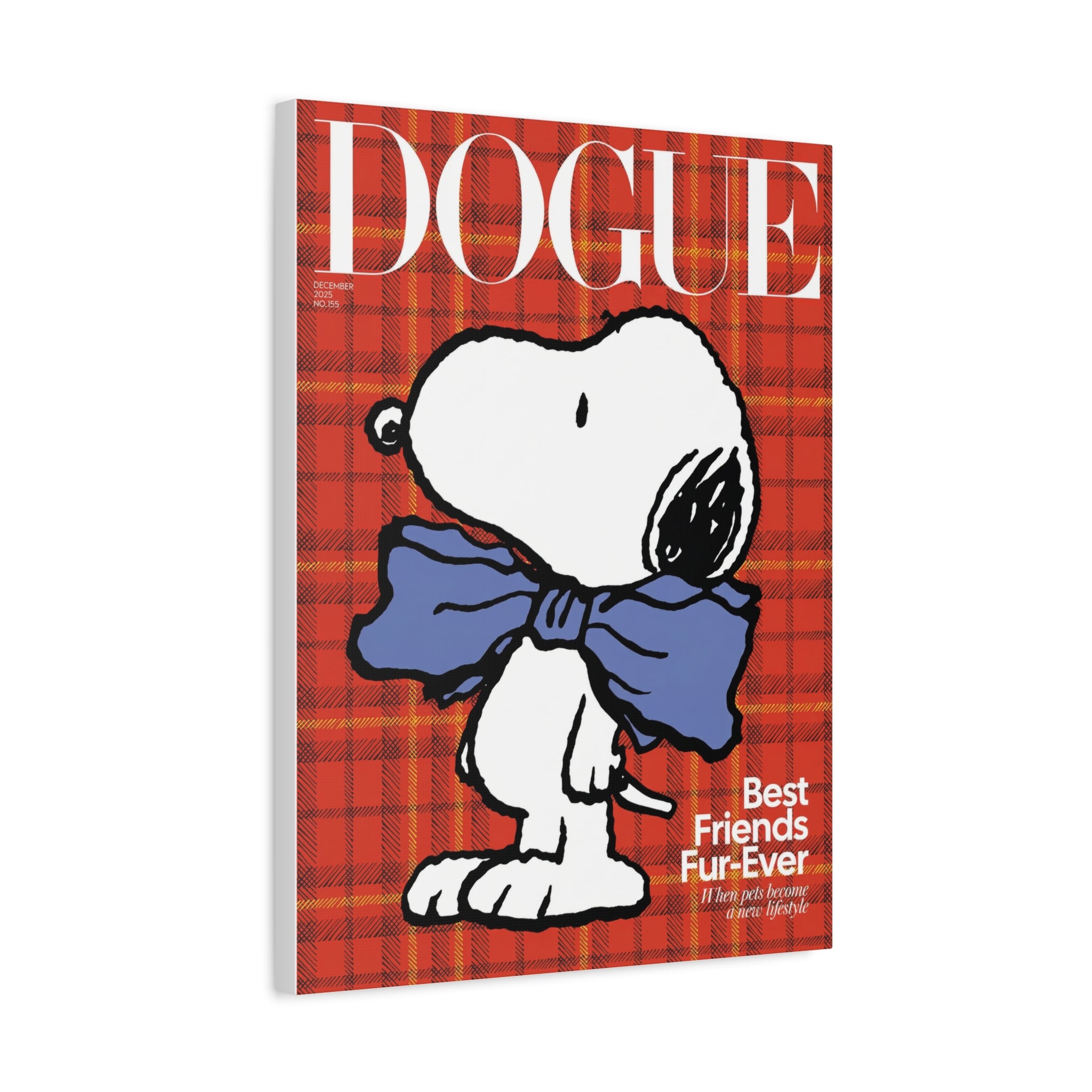 Snoopy Dogue Plaid Canvas