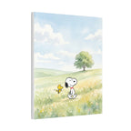Snoopy and Woodstock Meadow Canvas