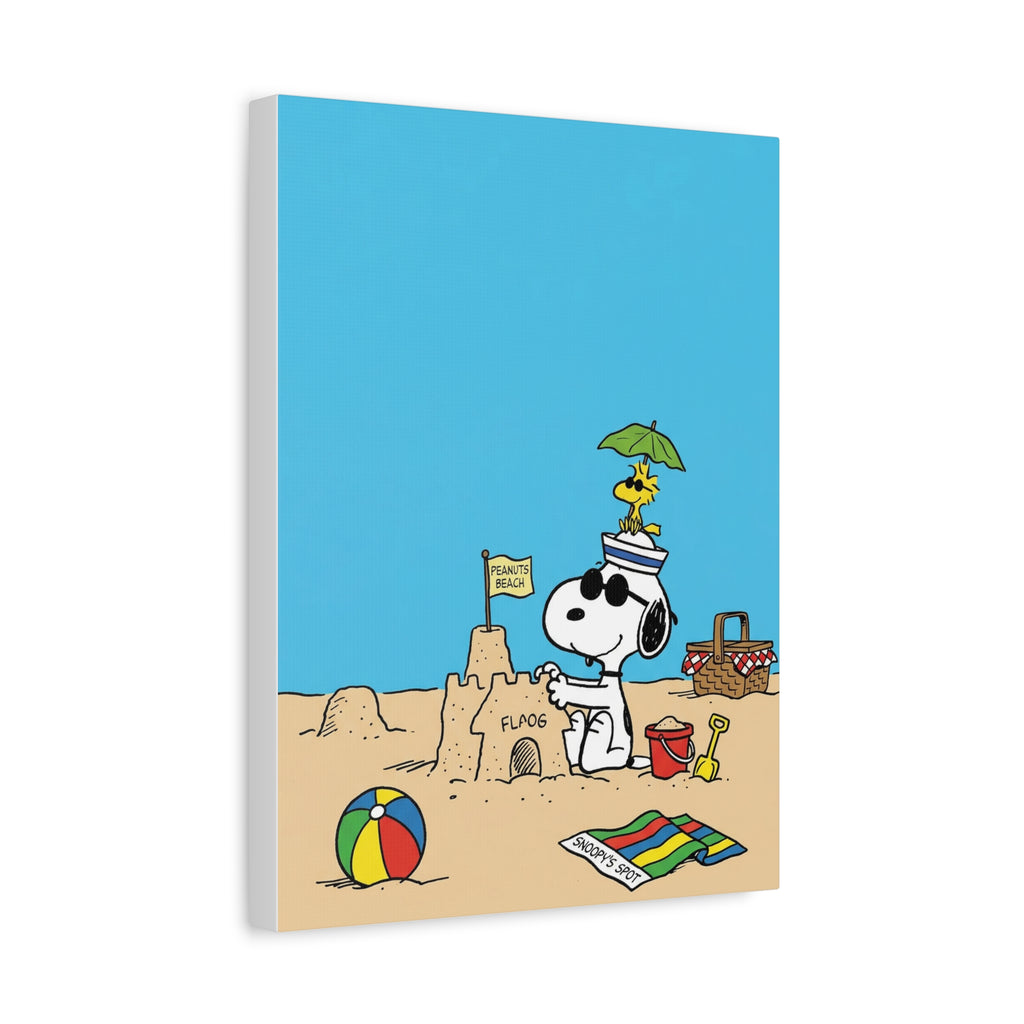 Snoopy Beach Scene Canvas