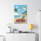Snoopy Surfboard Beach Drive Canvas
