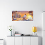 Surfing Snoopy Poster Canvas