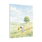 Snoopy and Woodstock Meadow Canvas