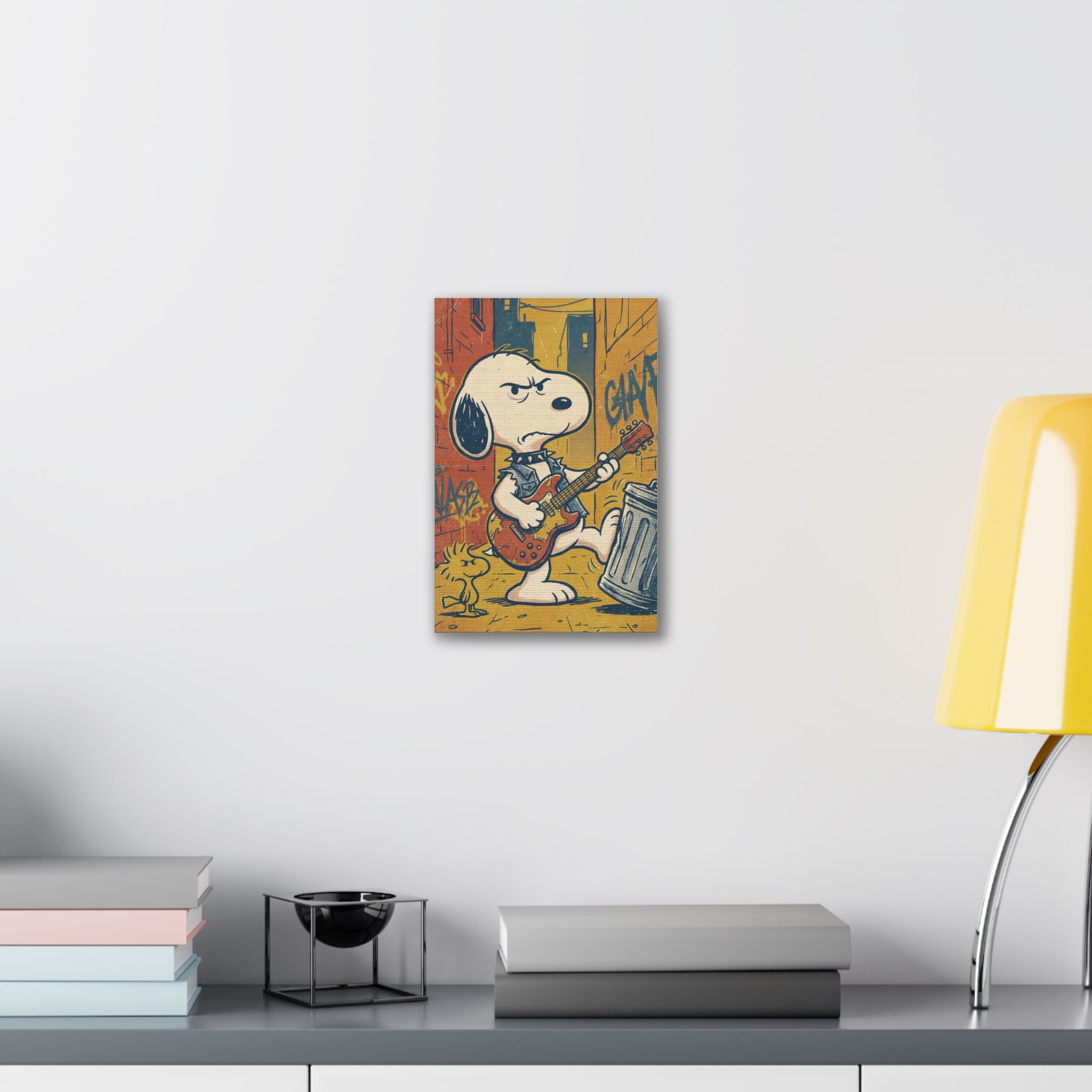 Grunge Rock Snoopy Canvas