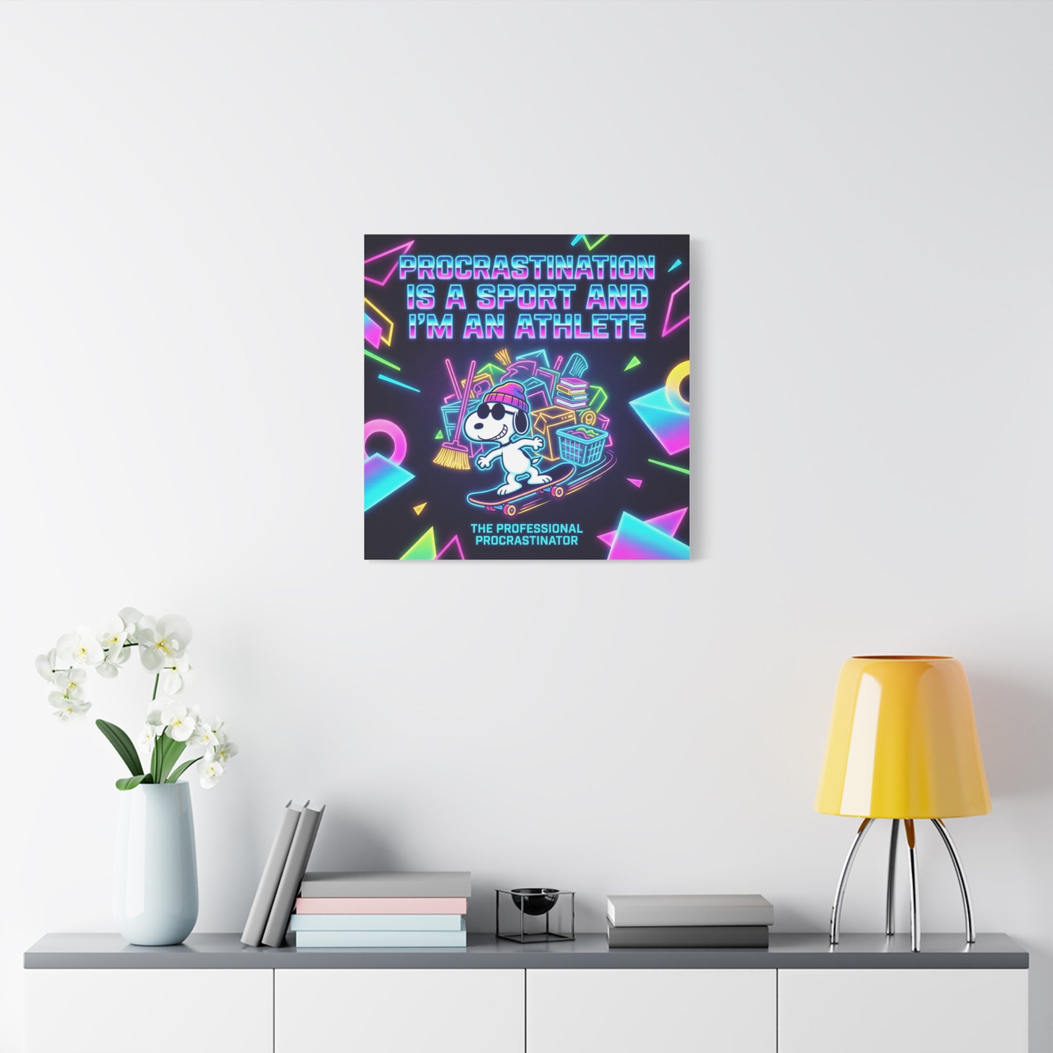 Procrastination Sport Snoopy Canvas