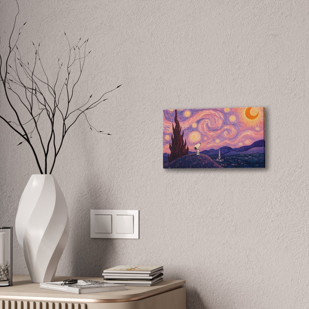 Snoopy Starry Night Canvas