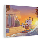 Surfing Snoopy Poster Canvas
