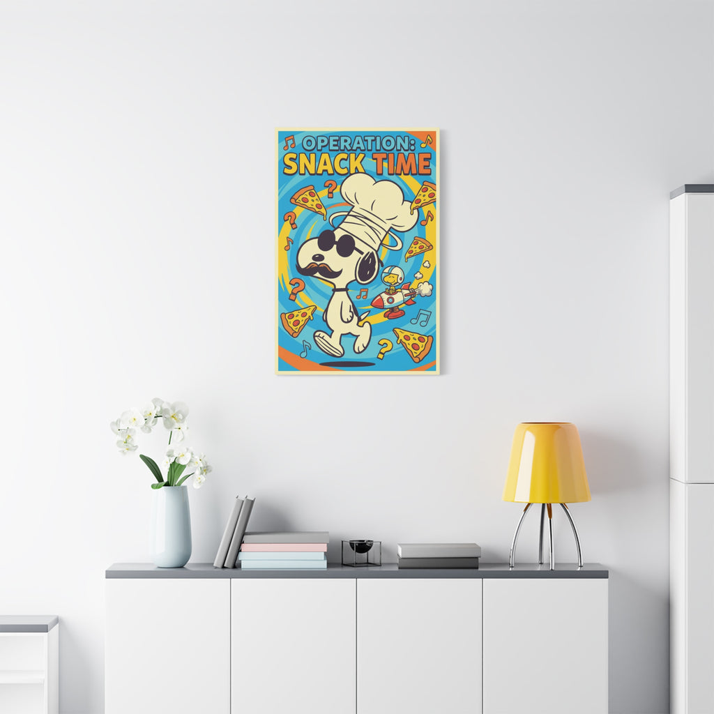 Snack Time Pizza Canvas