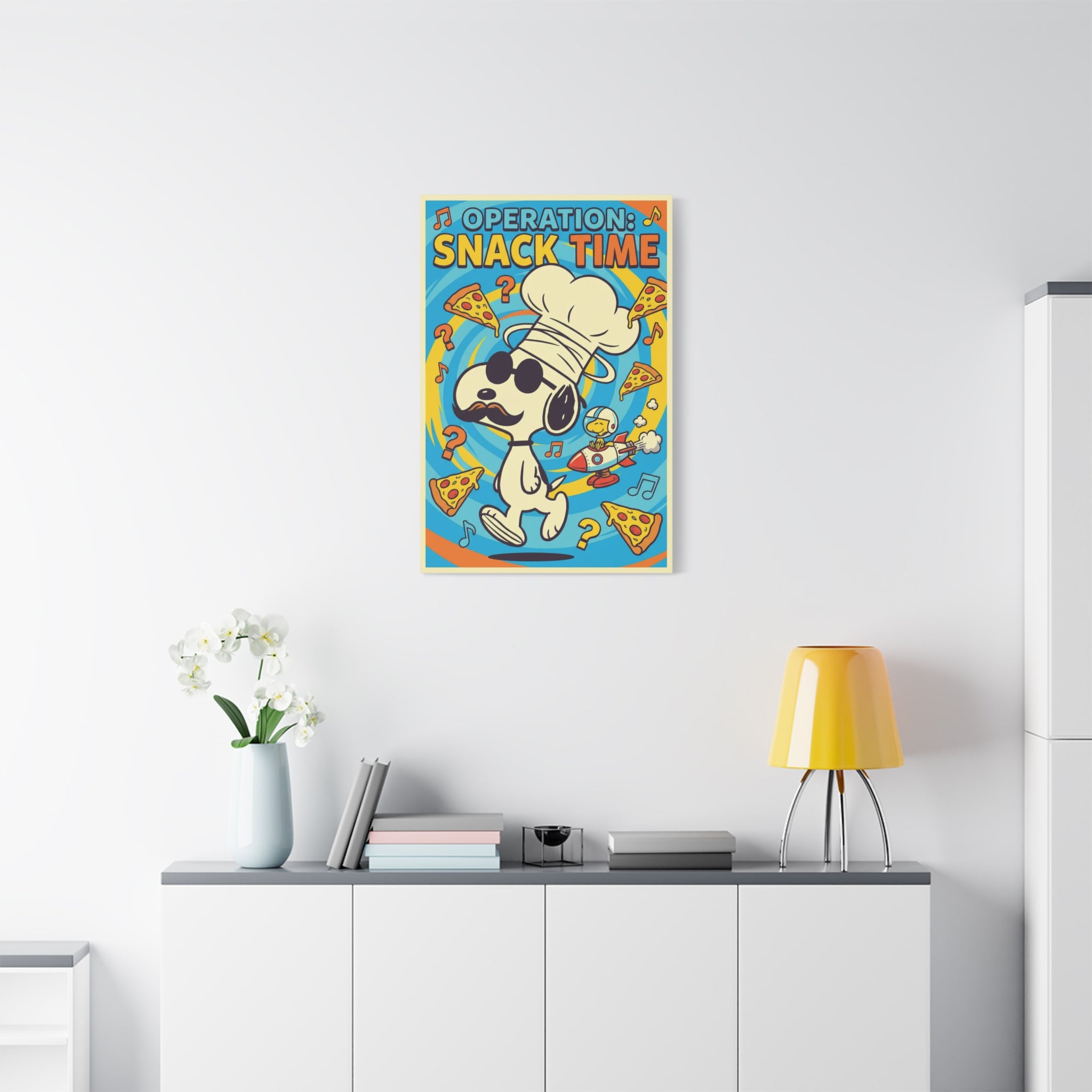 Snack Time Pizza Canvas