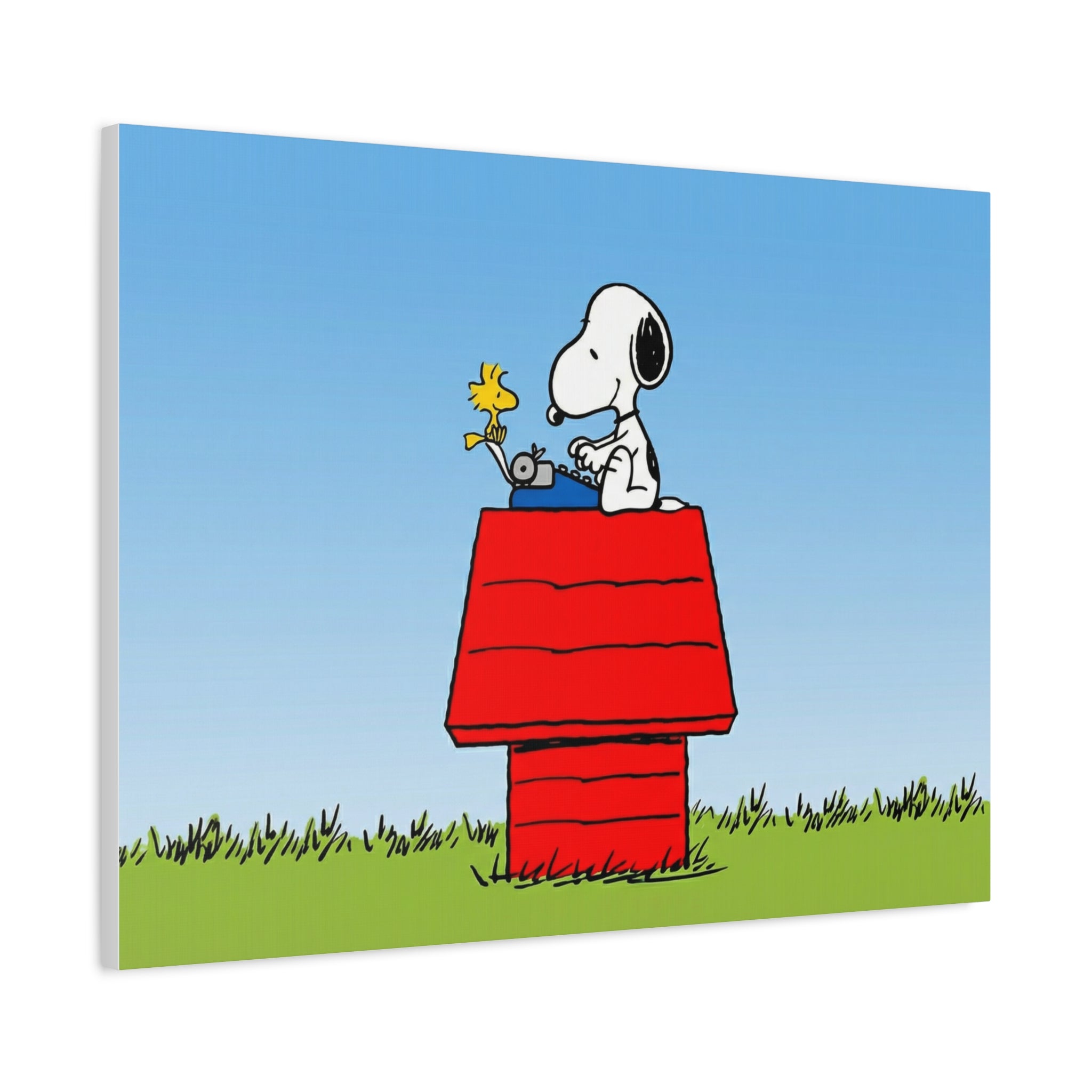 Snoopy on Red Doghouse Canvas