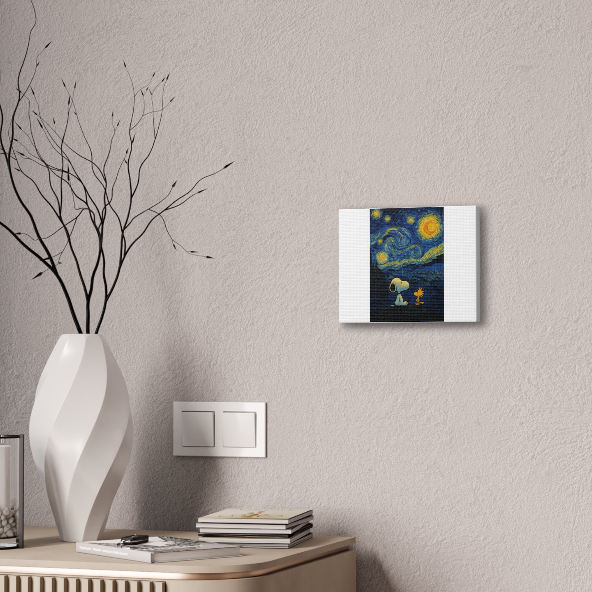 Snoopy Paris Autumn Canvas
