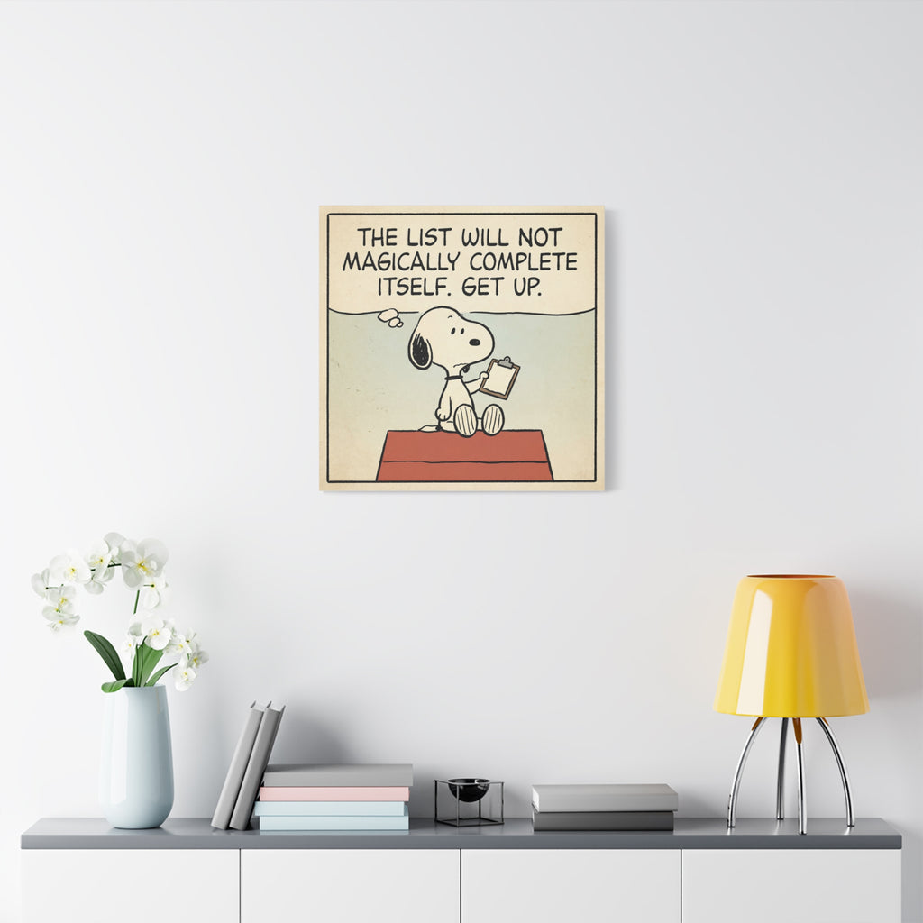 Snoopy Checklist Canvas