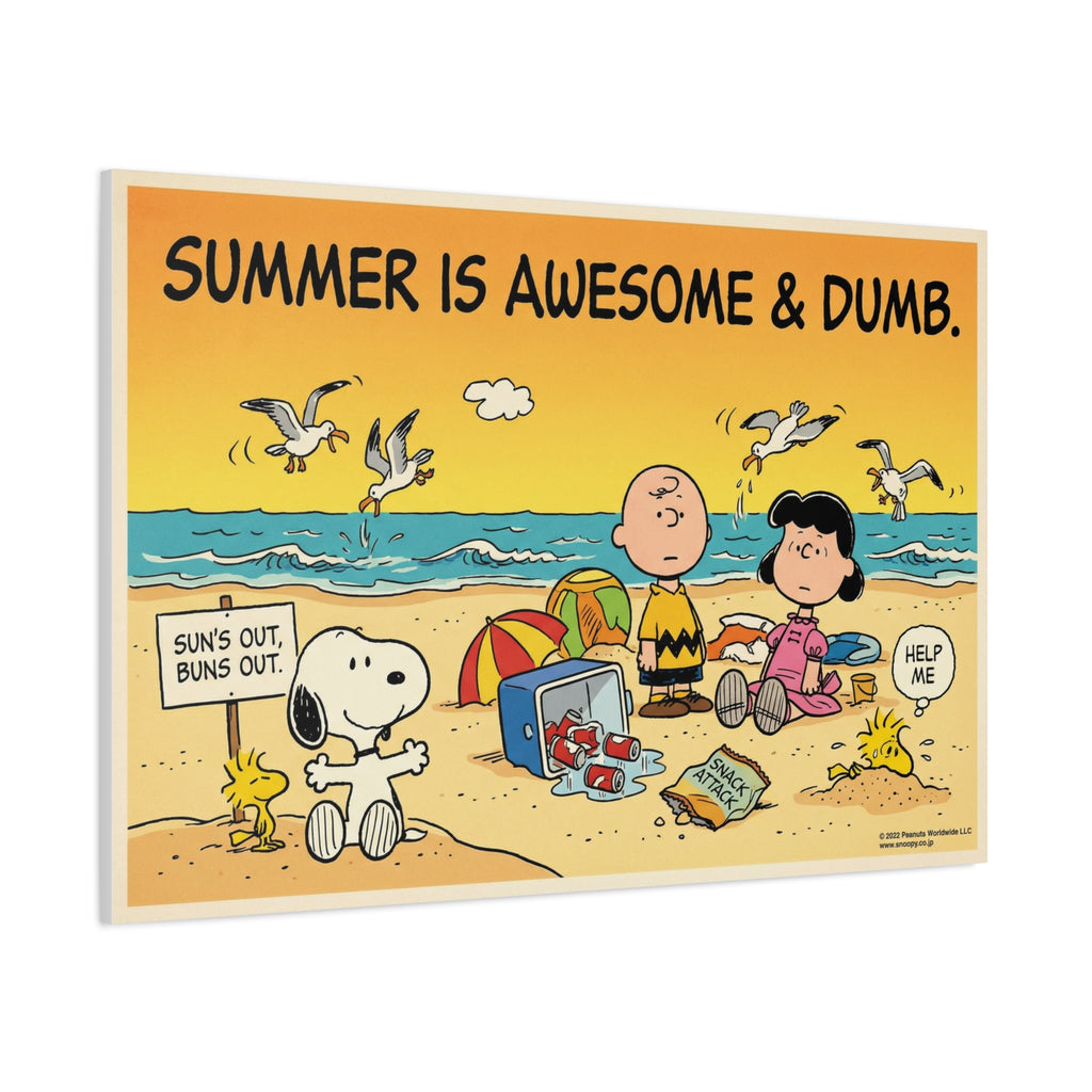 Summer Awesome And Dumb Canvas