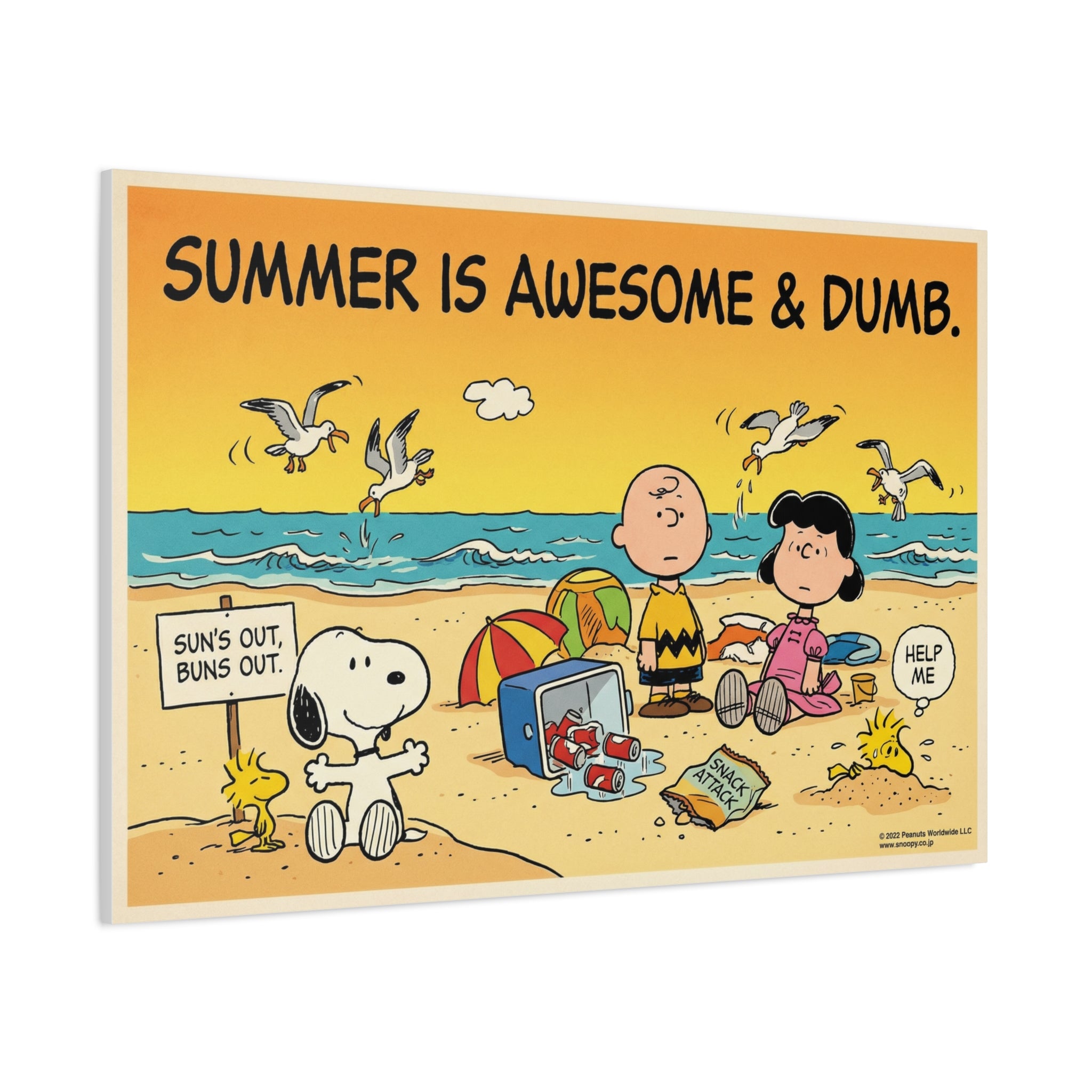 Summer Awesome And Dumb Canvas