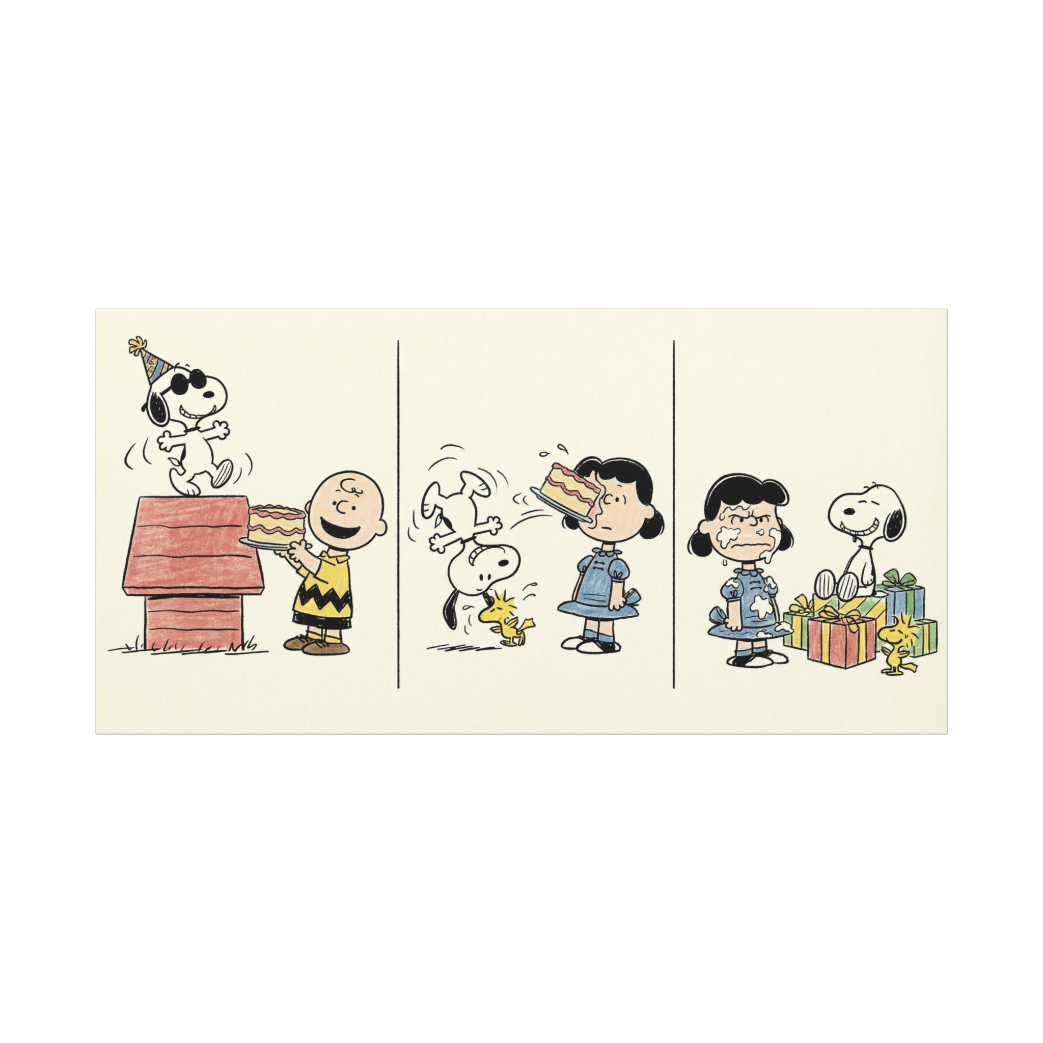 Peanuts Birthday Cake Canvas