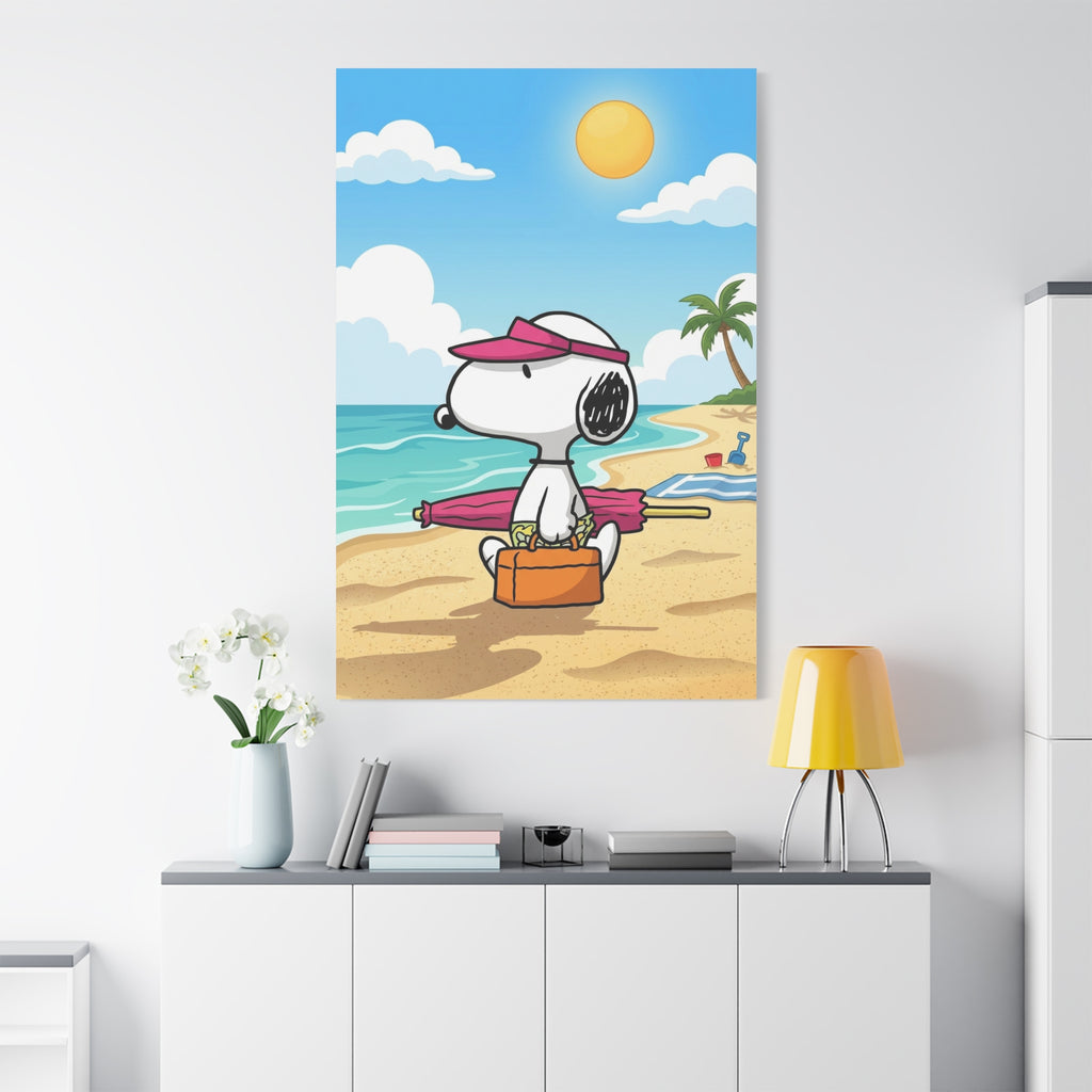 Snoopy Beach Day Canvas