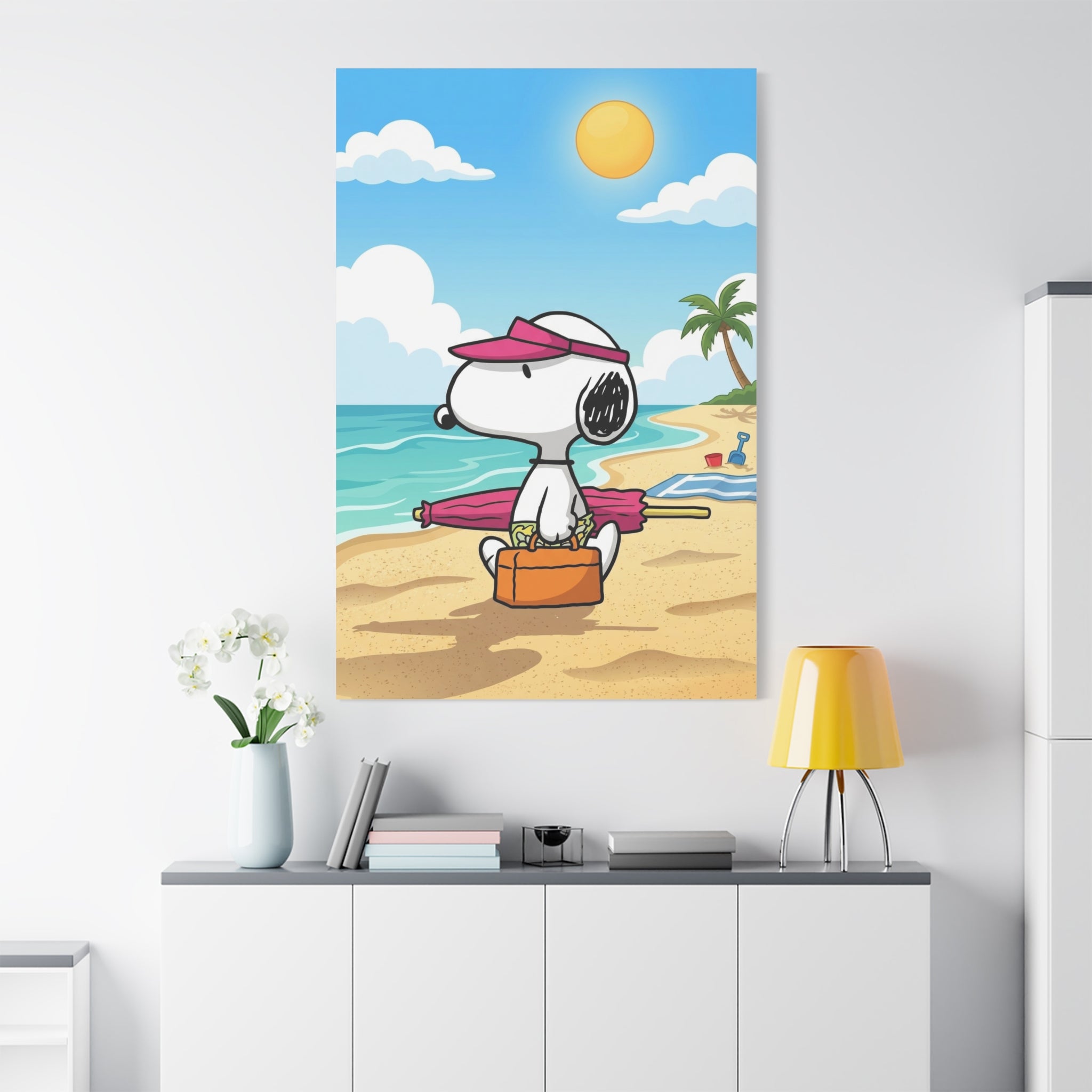 Snoopy Beach Day Canvas