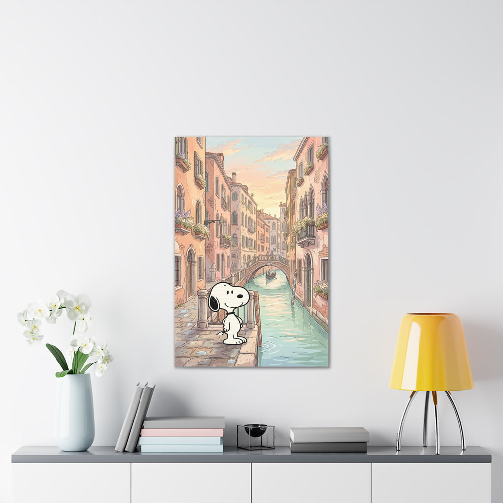 Snoopy in Venice Canvas
