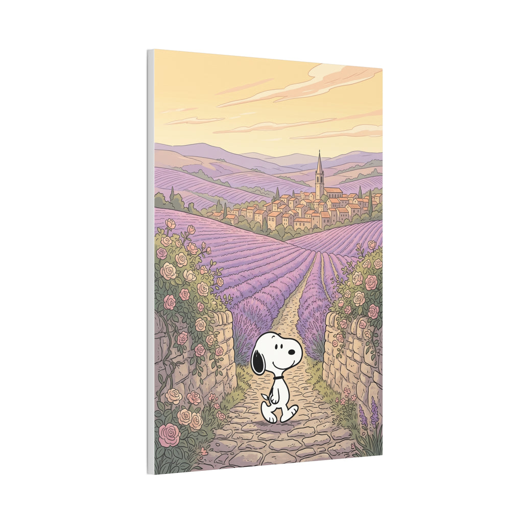 Snoopy in Lavender Fields Canvas