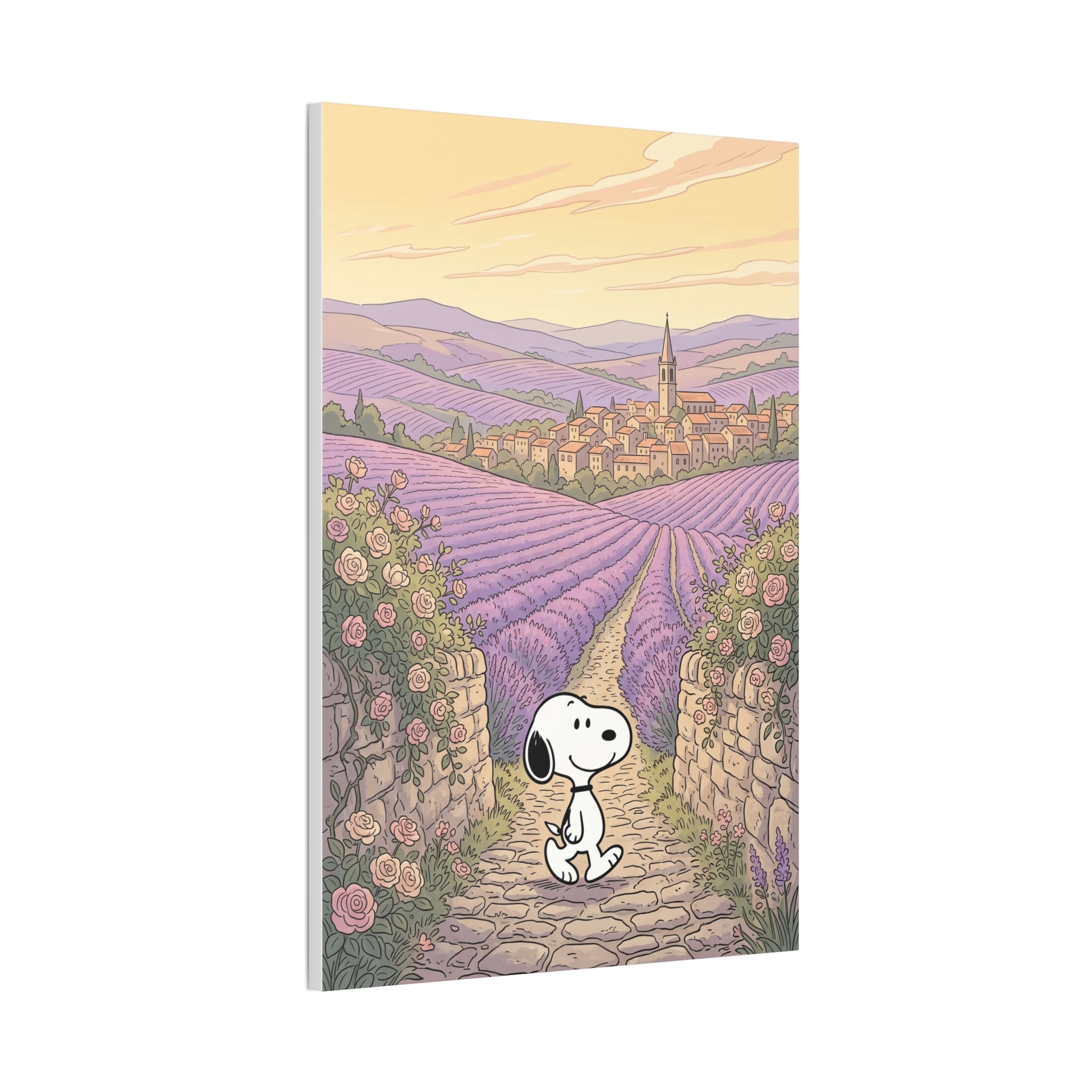 Snoopy in Lavender Fields Canvas