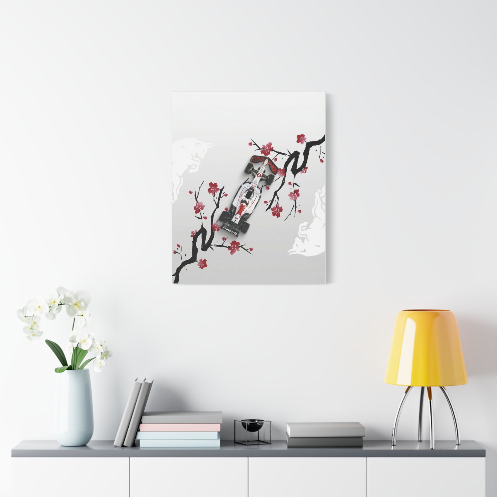 Racing Car Blossom Canvas