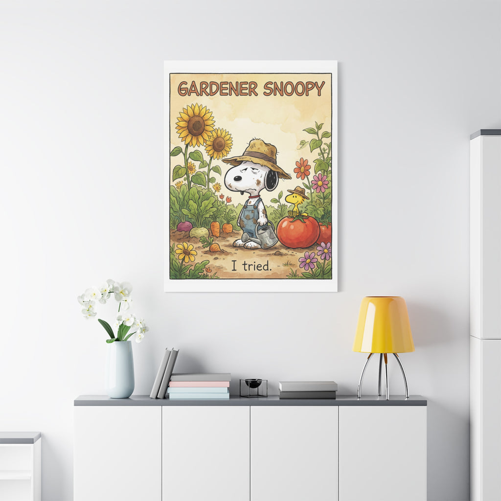 Gardener Snoopy I Tried Canvas