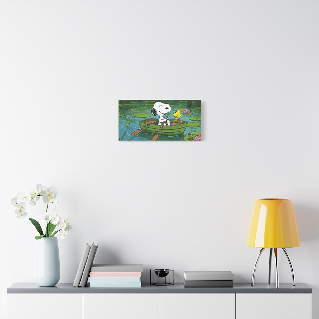Snoopy Rowboat Canvas