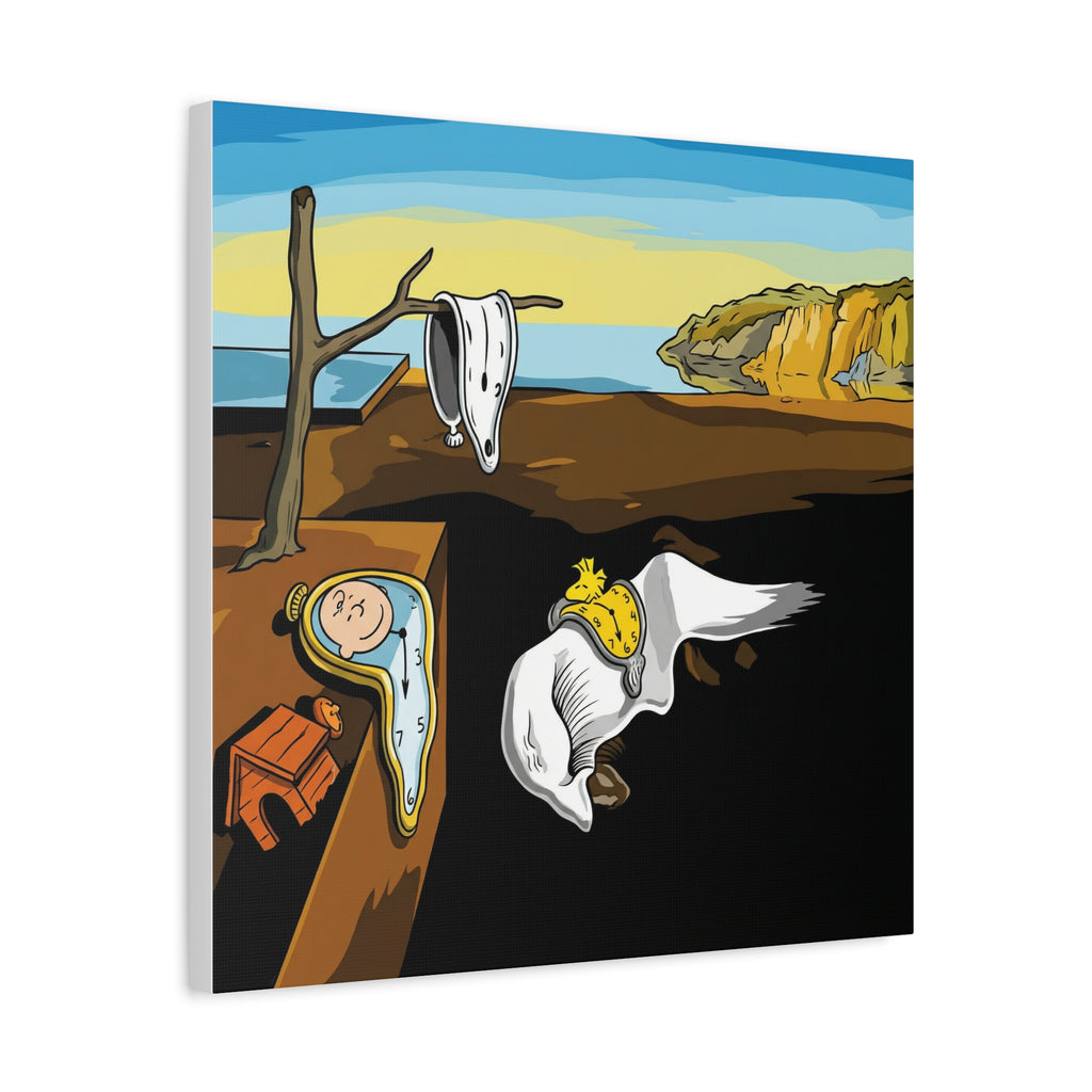 Melting Clocks Snoopy Canvas