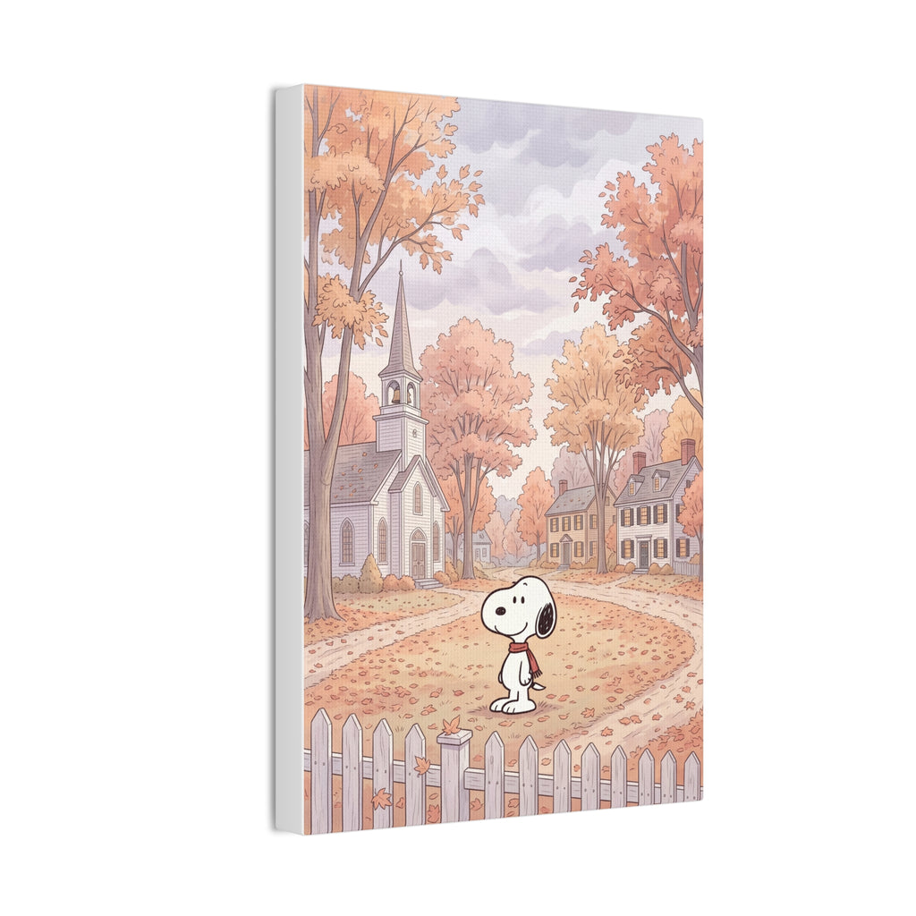 Snoopy Autumn Village Canvas