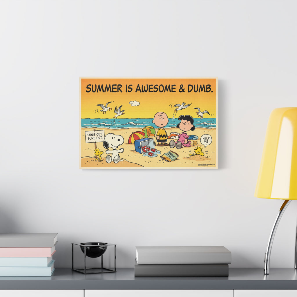 Summer Awesome And Dumb Canvas