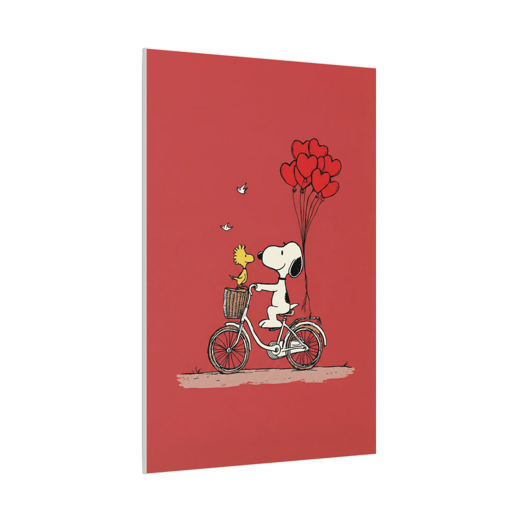 Bicycle Heart Balloons Canvas