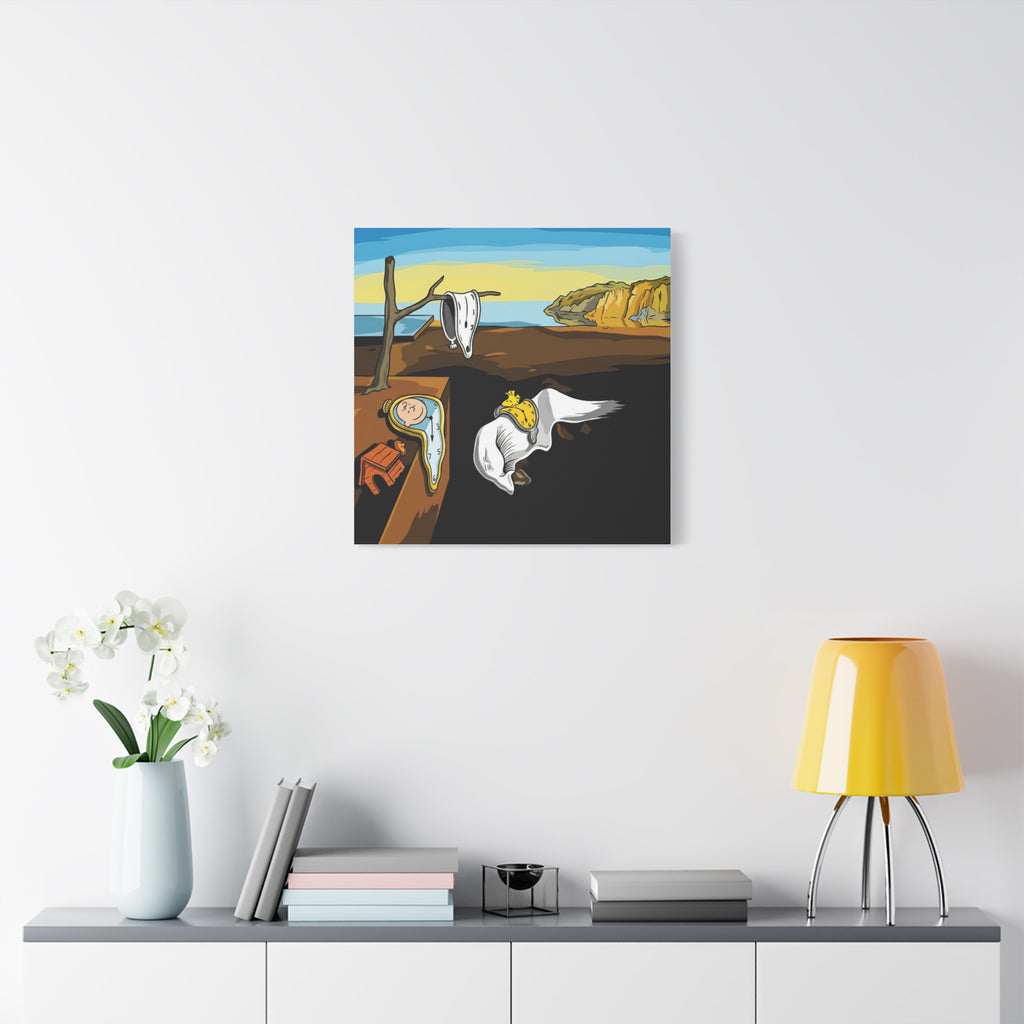 Melting Clocks Snoopy Canvas