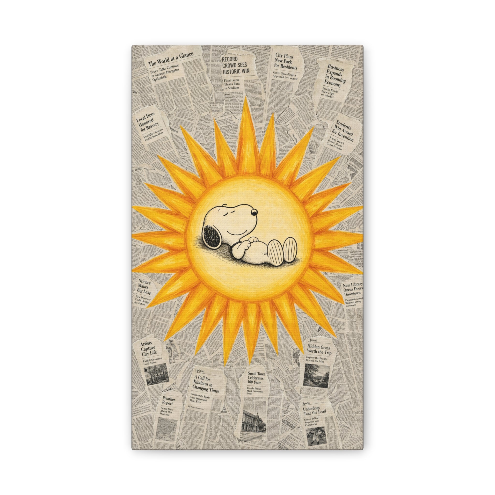 Snoopy Sun Canvas