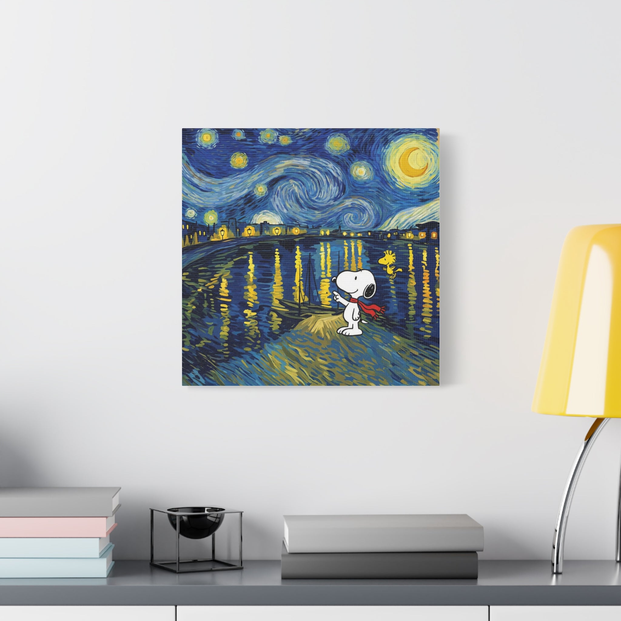 Starry Night Snoopy Canvas