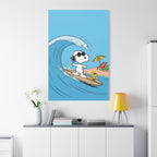Surfing With Woodstock Canvas