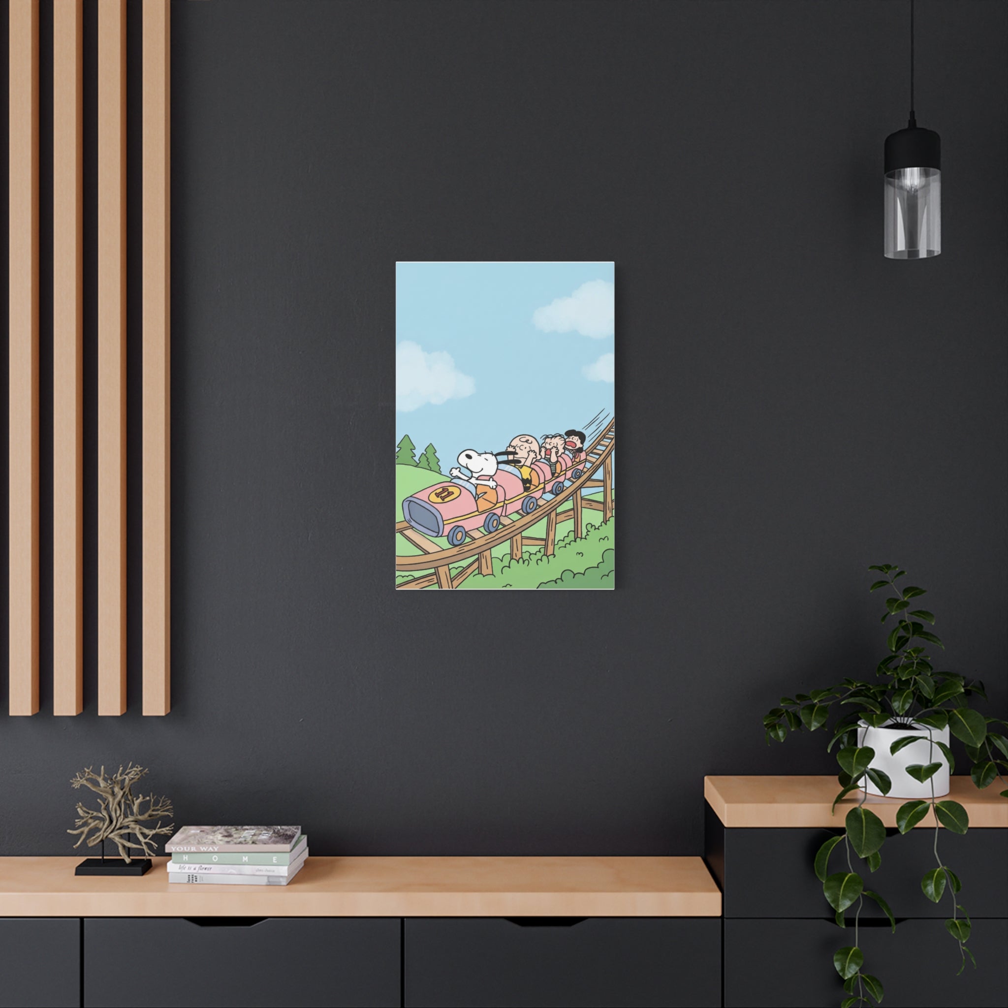 Snoopy Roller Coaster Canvas