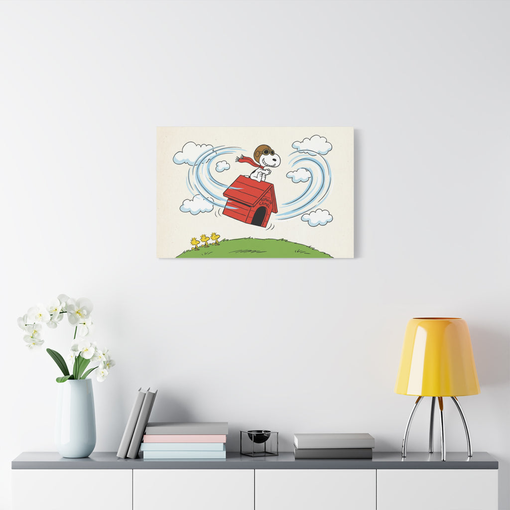 Flying Doghouse Canvas